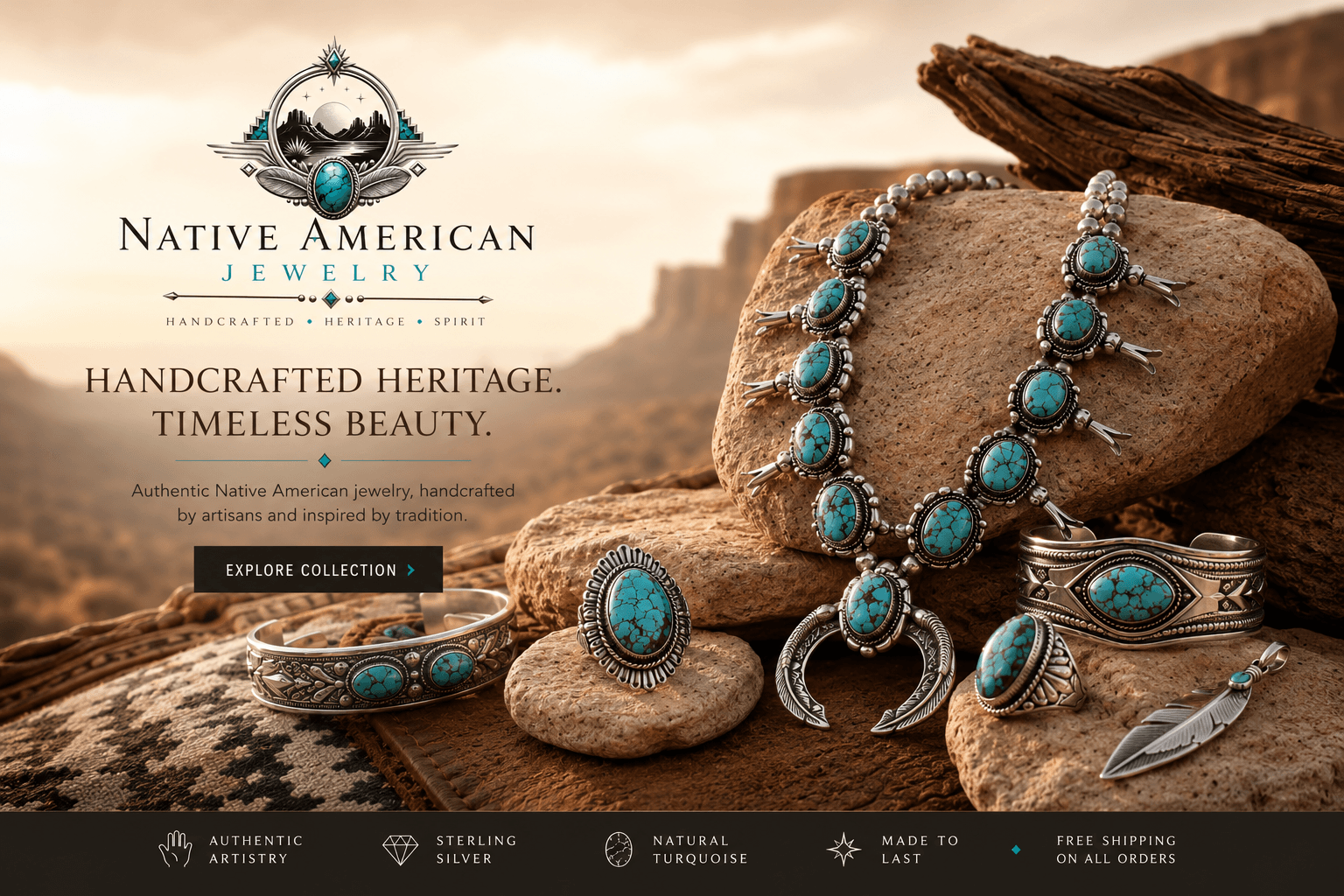 Native American Jewelry — handcrafted heritage, timeless beauty, turquoise and silver collection